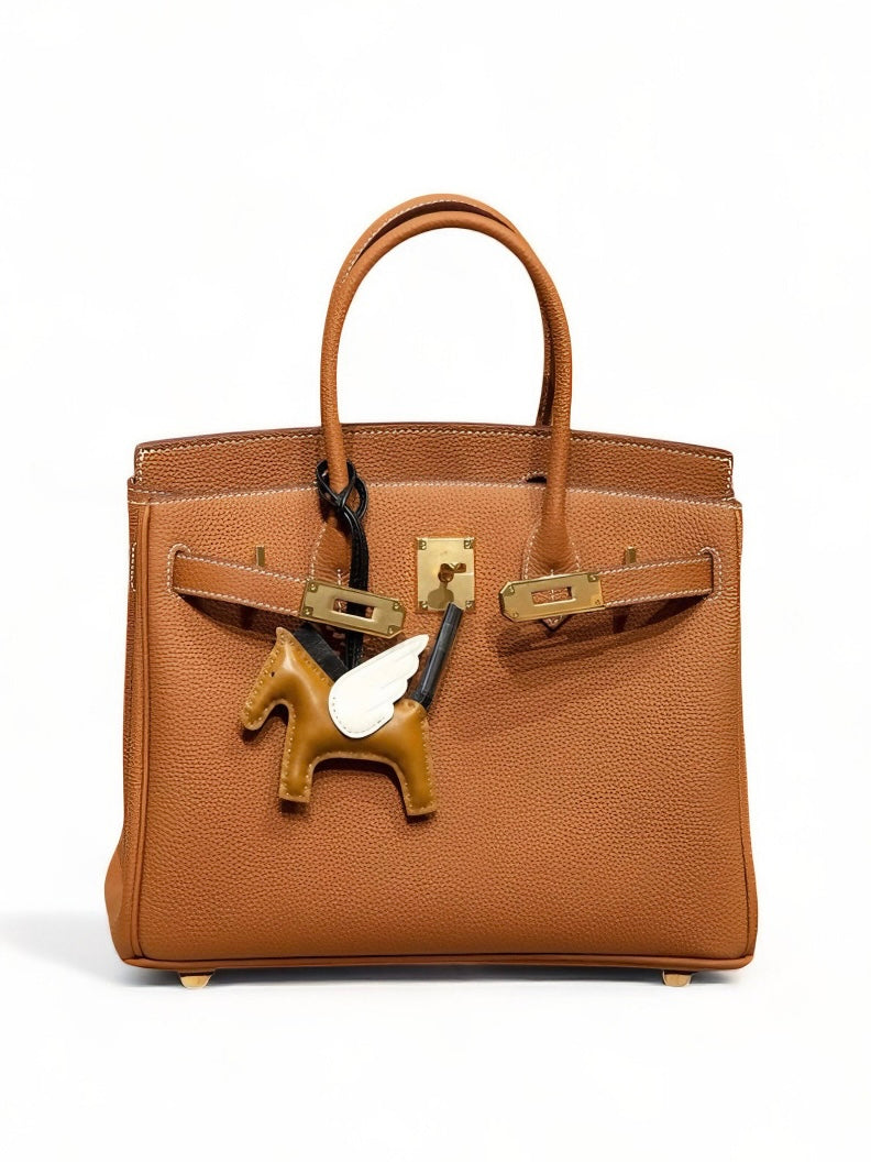 Echtleder Noble Handtasche Klassiker 30cm