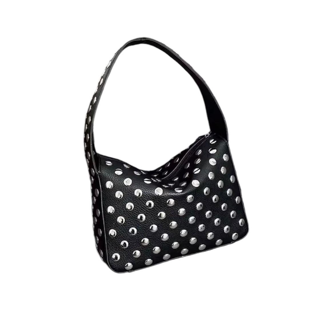 Schwarze Handtasche mit Nieten - Sorentis