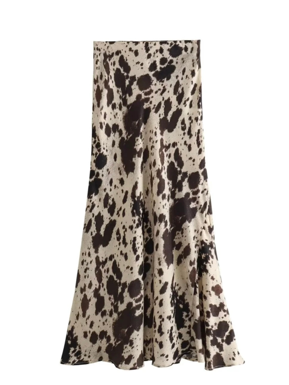 Langer Rock mit Animalprint