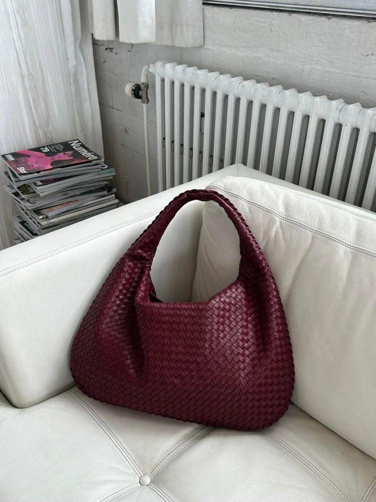 Geflochtener Shopper in Burgundy - Sorentis