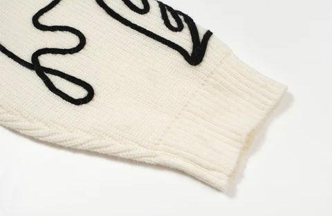 Strickpullover mit organischem Kontrastmuster - Sorentis