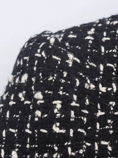 Marmorierter Tweed-Blazer mit Knopfleiste