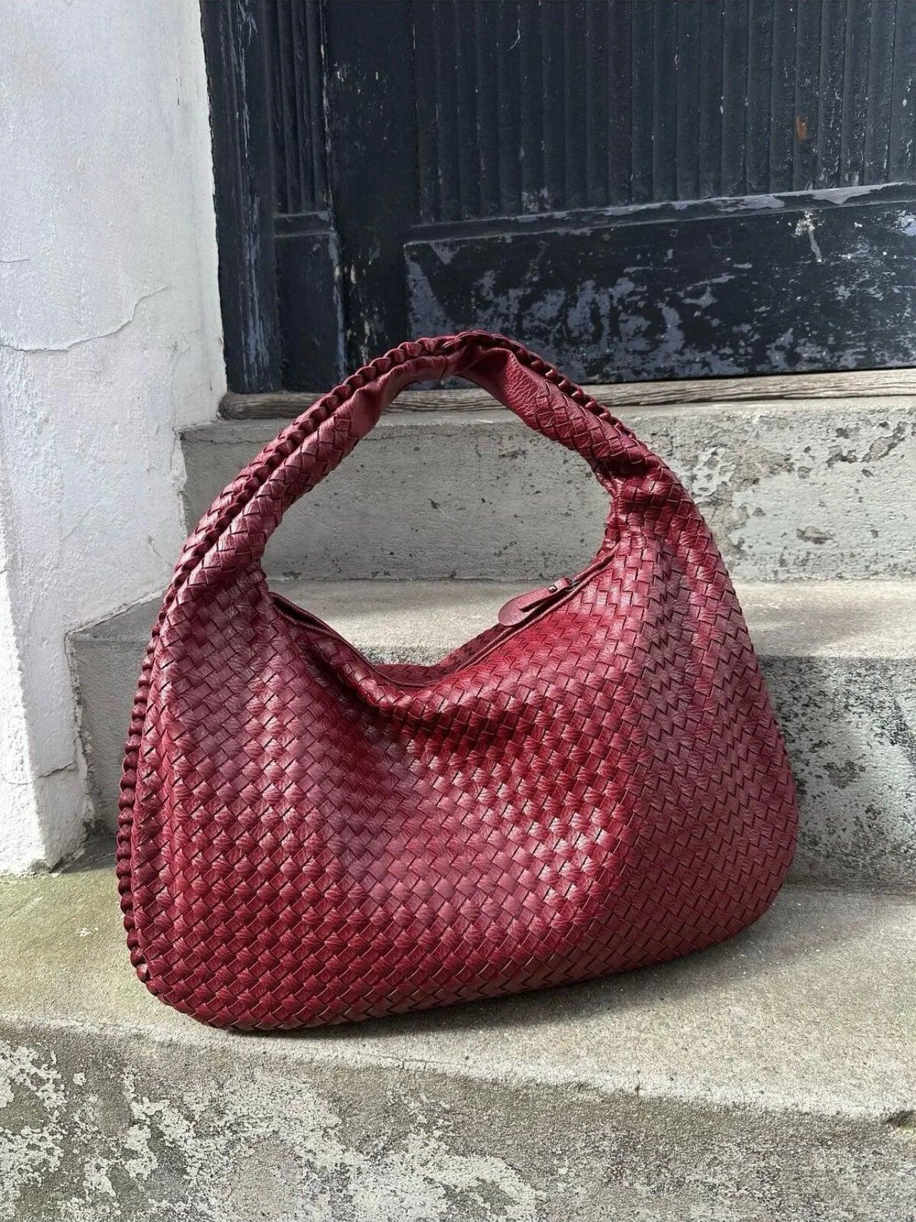 Geflochtener Shopper in Burgundy - Sorentis