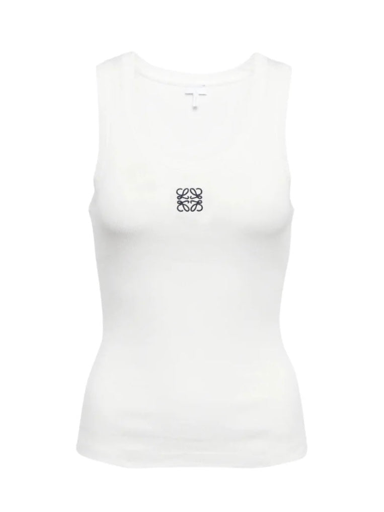 LOWE Rippstrick Tanktop mit Logo Stickerei