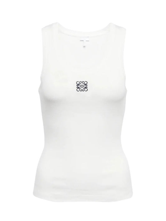 LOWE Rippstrick Tanktop mit Logo Stickerei
