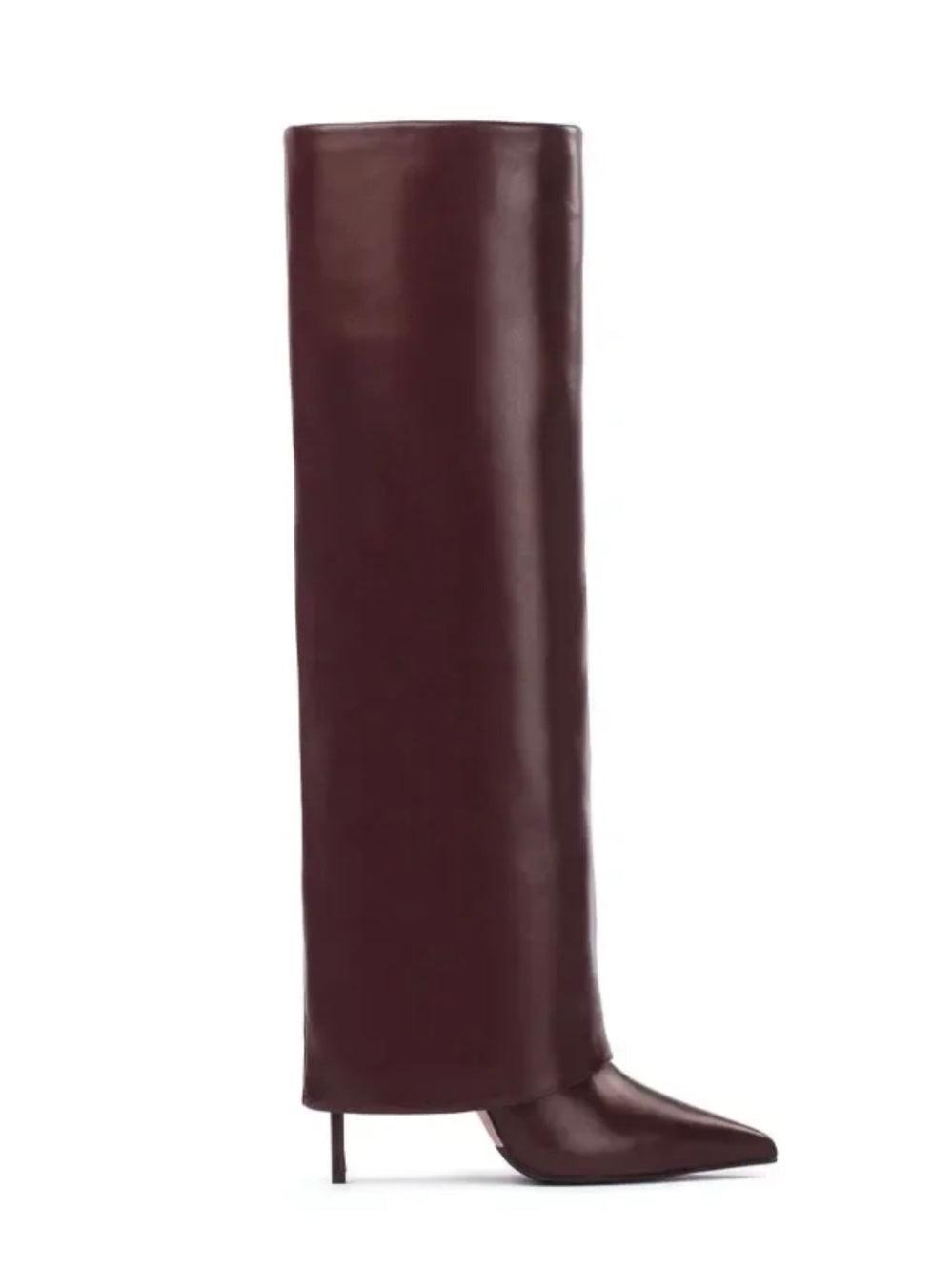 Kneehohe Stiletto Stiefel - Sorentis