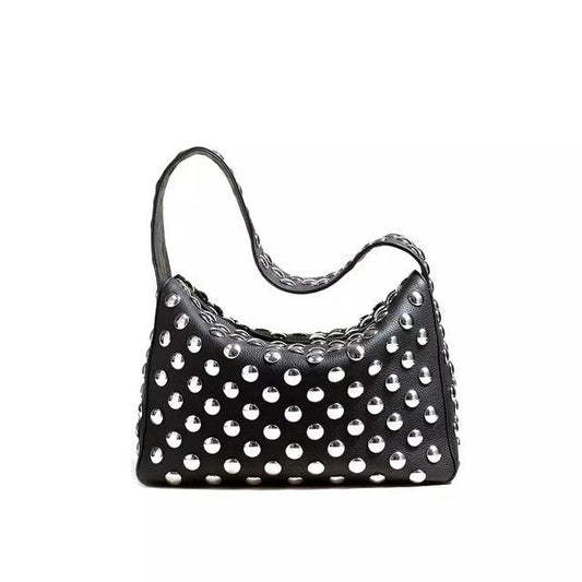 Schwarze Handtasche mit Nieten - Sorentis
