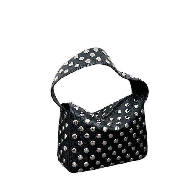 Schwarze Handtasche mit Nieten - Sorentis