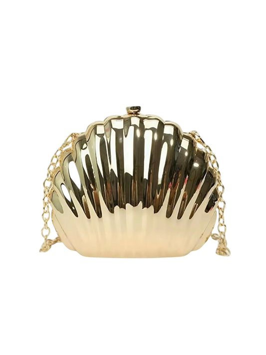 Muschel Clutch in Gold