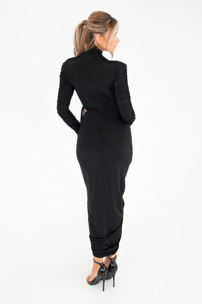 Gerafftes Maxikleid mit Turtleneck - Sorentis