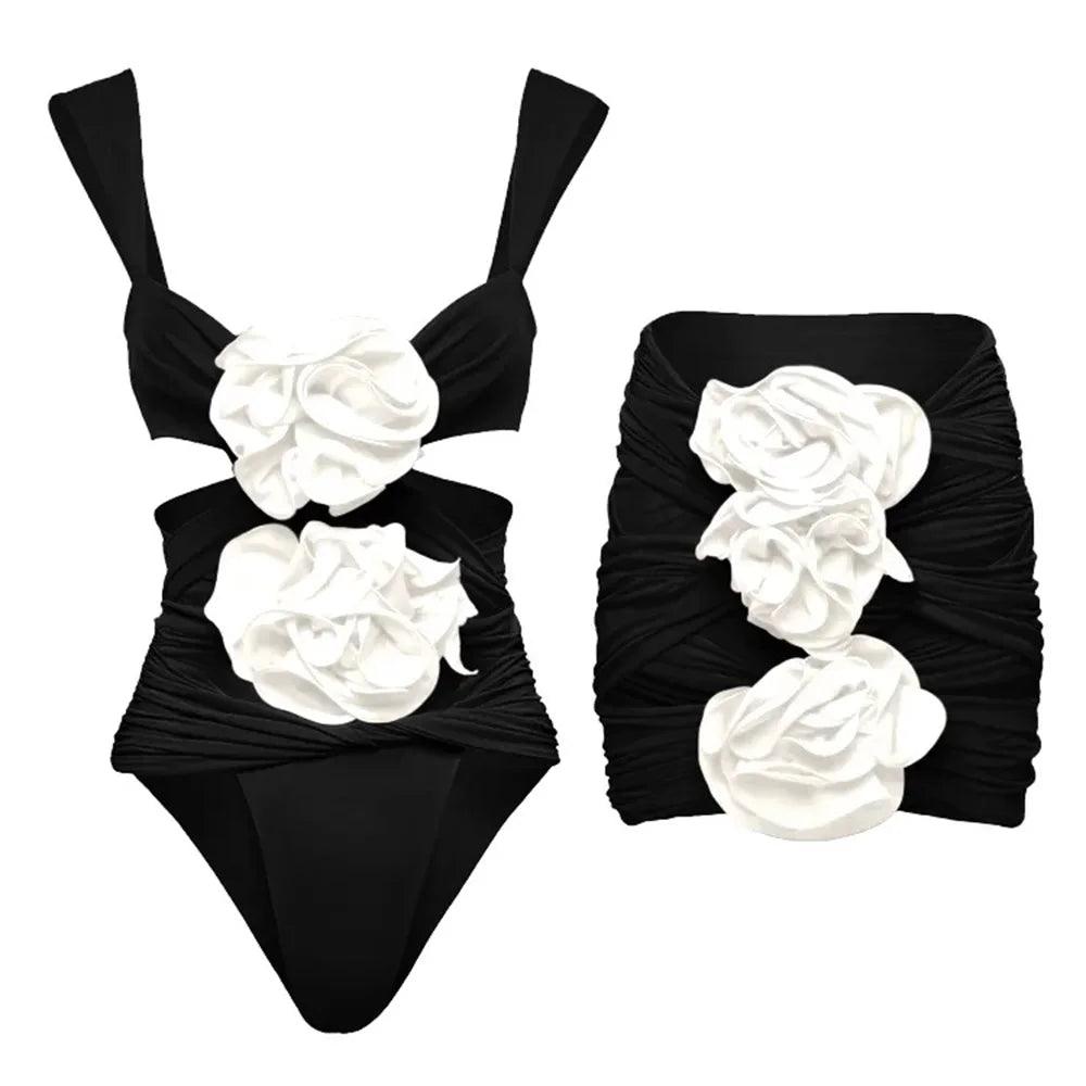 Zweiteiliges Beachwear-Ensemble mit Rock - Sorentis