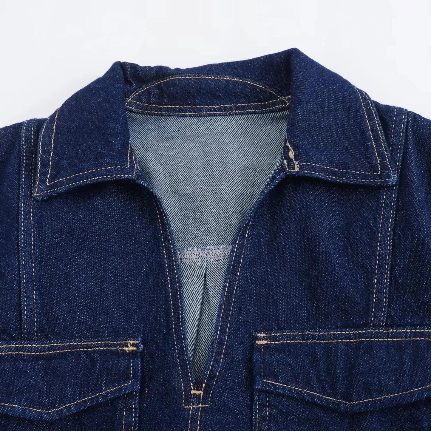 Zweiteiliges Denim Outfit mit Kurzarmjacke und Hosenrock - Sorentis