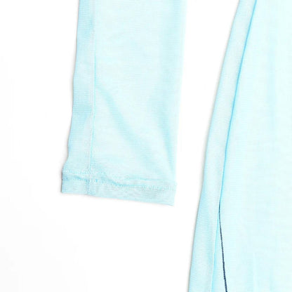 Fließendes langarm Mesh-Strandkleid mit abstraktem Design - Sorentis