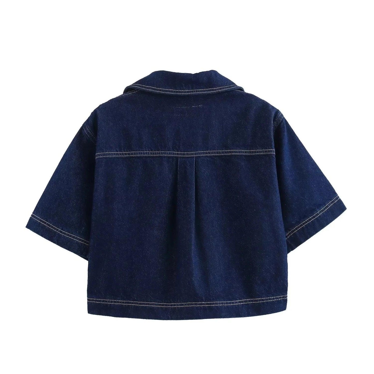 Zweiteiliges Denim Outfit mit Kurzarmjacke und Hosenrock - Sorentis