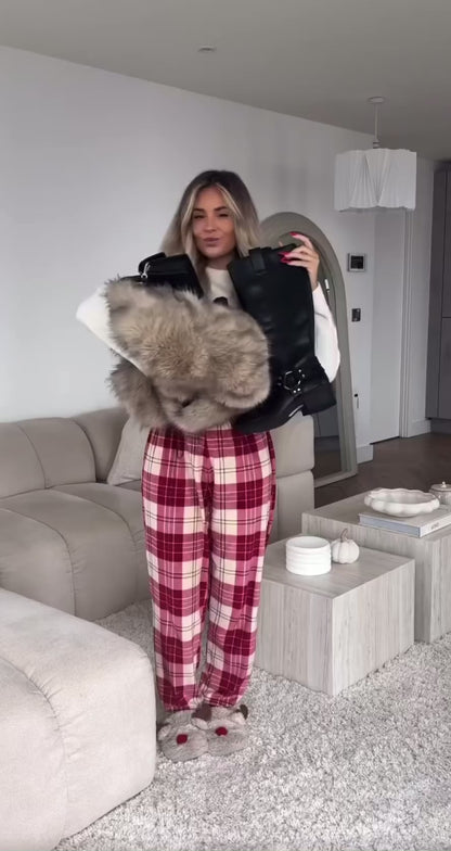 Fauxfur Cardigan hochgeschlossene Kunstpelz Jacke